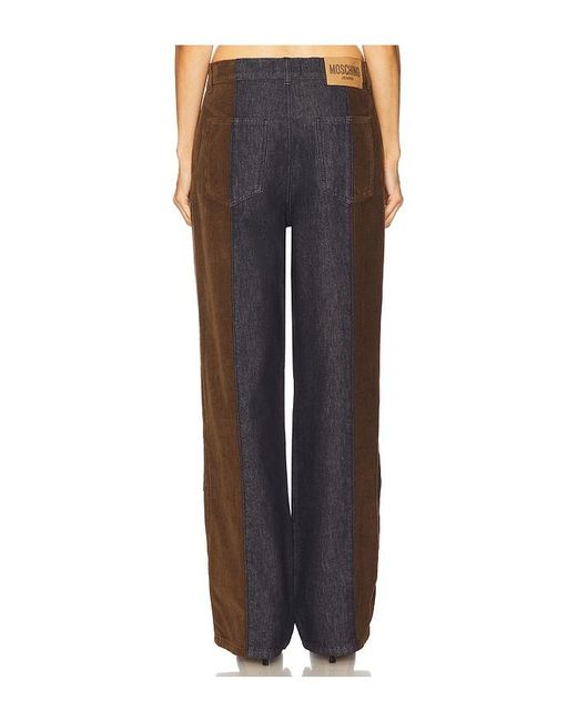 Moschino Black Mid Rise Straight Leg Jeans