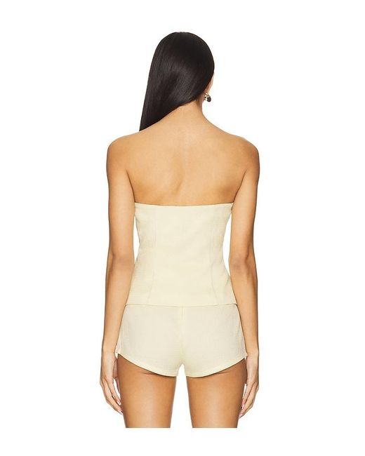 MORE TO COME Natural Karsi Strapless Top