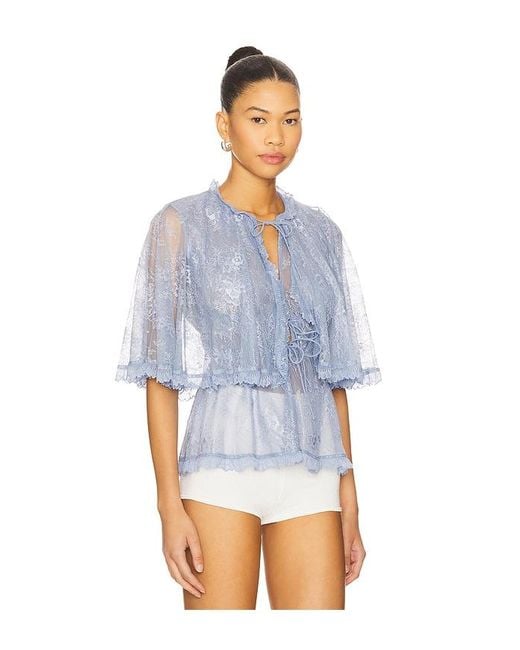 AKNVAS Blue Kurzarm-Oberteil Leah