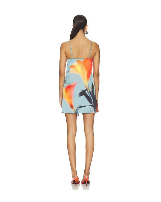 MISA Los Angles Orange Inez Mini Dress