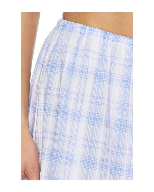 YUHAN WANG White Lace Trim Check Maxi Skirt