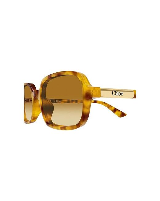 Chloé Brown Rectangular Sunglasses