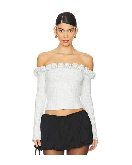 MAJORELLE White Strick Jalin Rosette