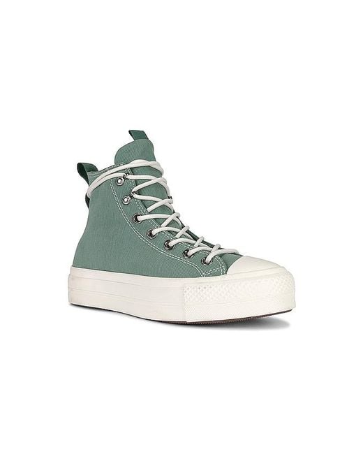 Converse Green SNEAKERS ALL STAR LIFT