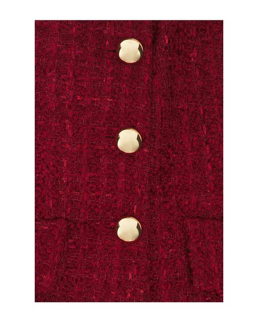 Amanda Uprichard Red Kya Tweed Romper