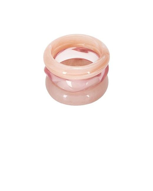 Luv Aj Pink The Formentera Bangle Set