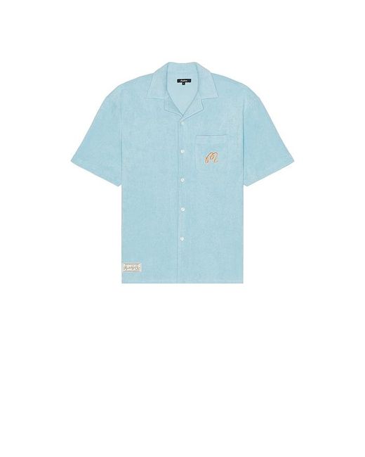 Malbon Blue Bosco Button Up Shirt for men