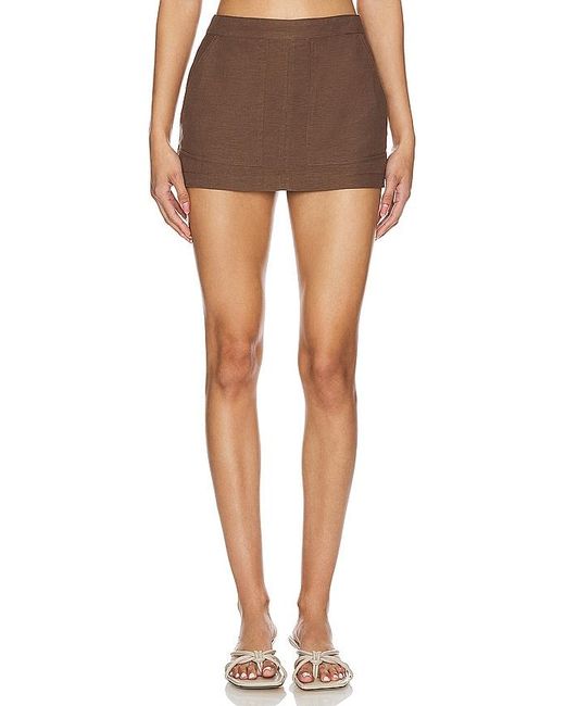 Lovers + Friends Brown Keila Skort