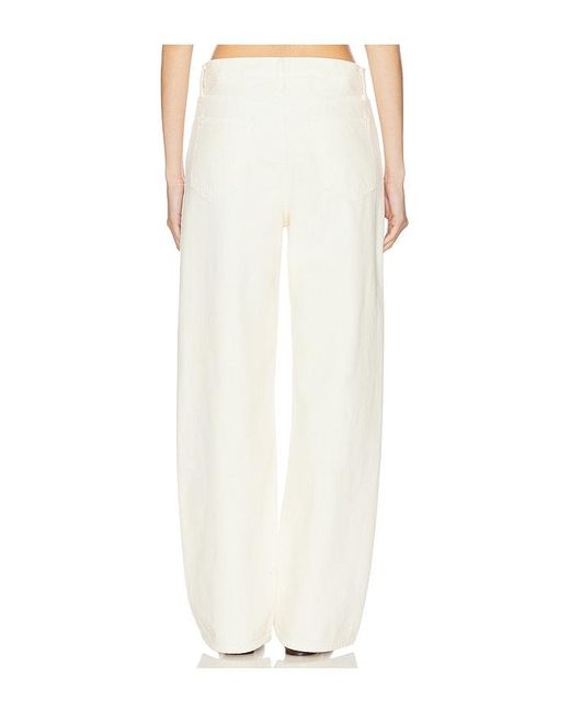 Agolde White Low Slung Baggy Jeans