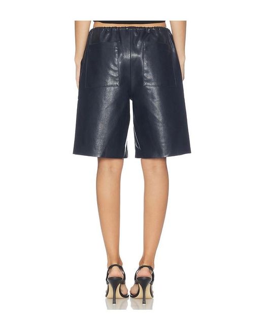 Rag & Bone Blue Claire Faux Leather Short