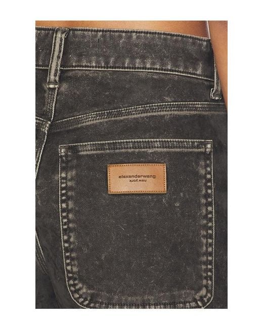Alexander Wang Black Flocked Carpenter Skort