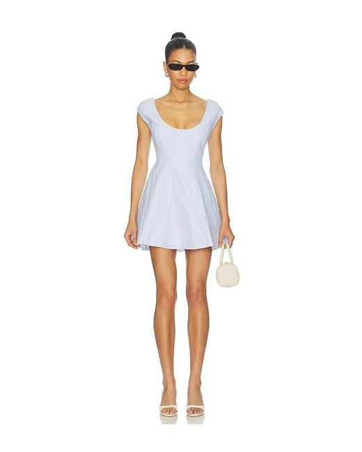 GUIZIO Blue Leila Mini Dress