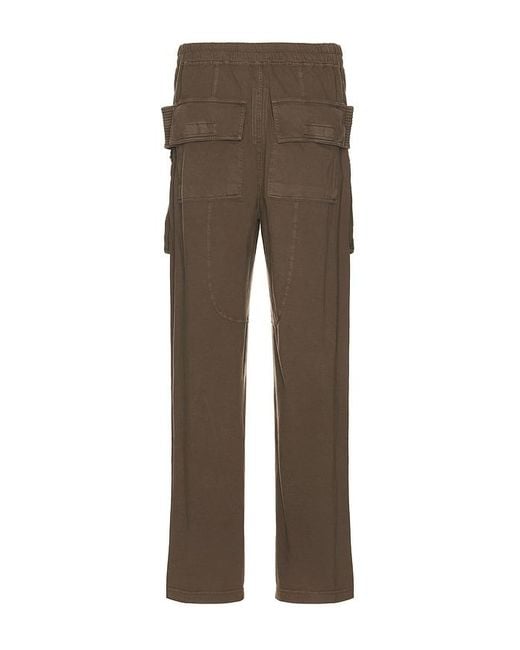 Rick Owens Brown Creatch Cargo Drawstring Pants for men