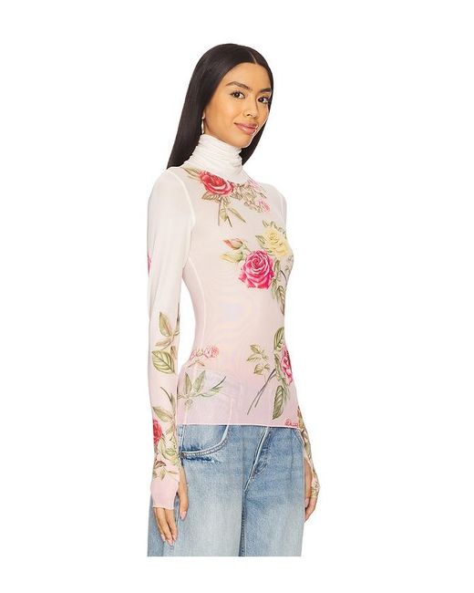 AFRM Blue Zadie Mesh Top