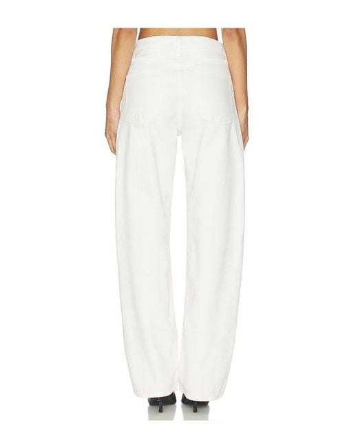Agolde White Arc Loose Wide Crop Jeans