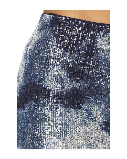 Le Superbe Blue Shibori Shine Liza Skirt