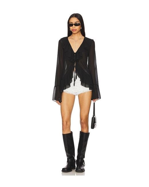 MORE TO COME Black Alisia Top