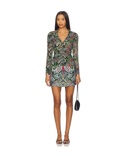 Alice + Olivia Green Portia Ruched Top