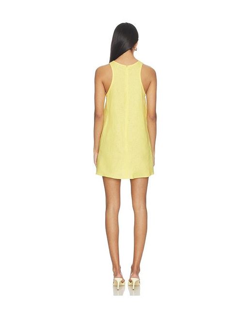 Matthew Bruch Yellow Pocket Mini Dress