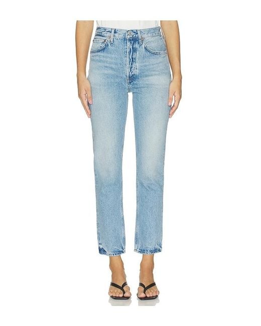 Agolde Blue Riley Crop Jean