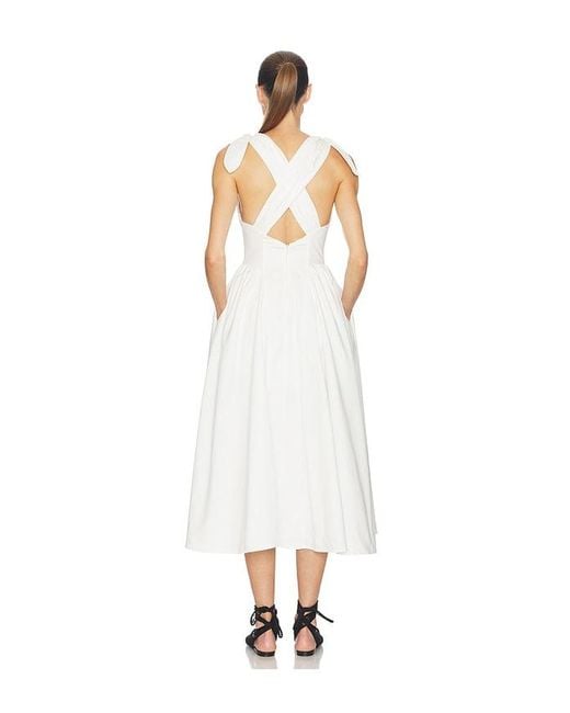 Helsa White Fairweather Midi Dress