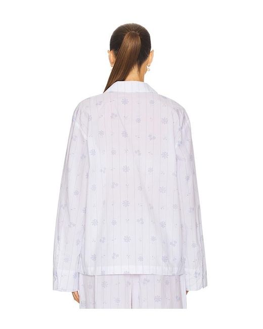 Helsa White Pajama Top