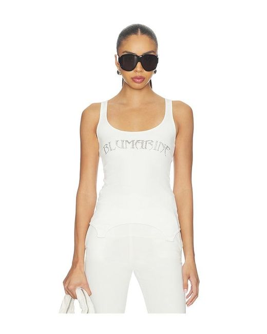 Blumarine White Jersey Tank Top