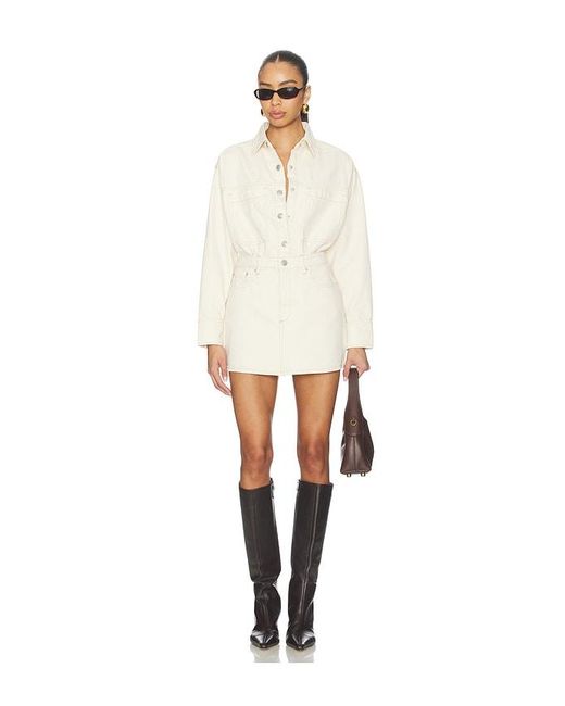 DL1961 White Dl Alma Denim Mini Skirt