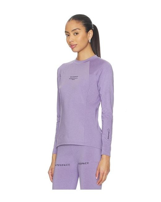 White/space Purple Graphene Crew Neck Top