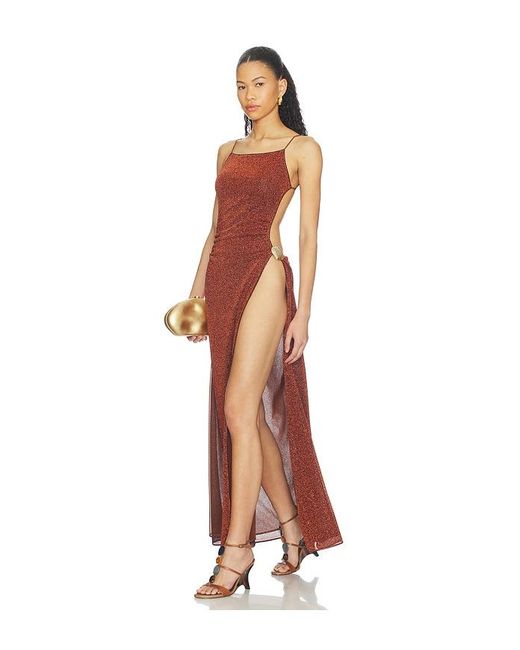 Oseree White Lumiere Shell Long Dress