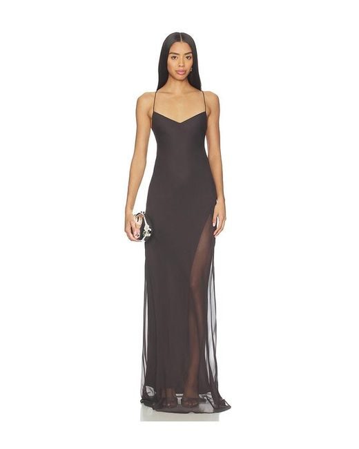 The Sei Multicolor Cami Gown With Slit And Cape