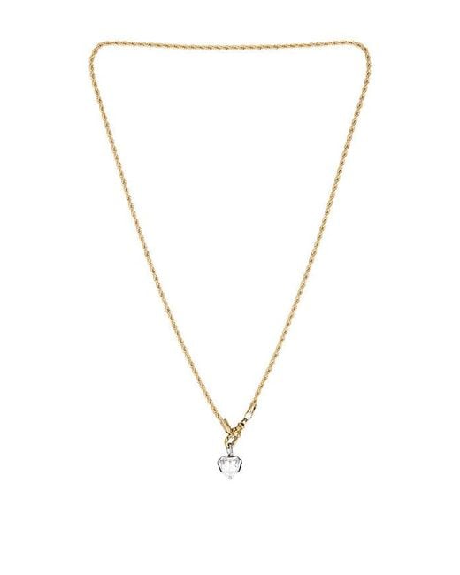 Shashi Metallic Heart Georgian Cut Pendant Necklace