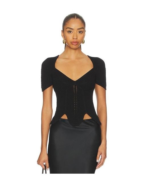 Cult Gaia Black Eliza Top
