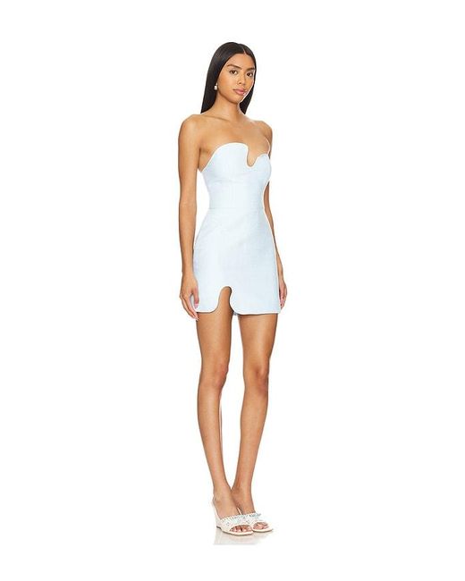 Amanda Uprichard White X Revolve Strapless Puzzle Mini Dress