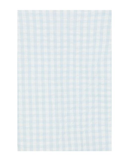 Bradford Gingham Top en Baby Blue For Love & Lemons en coloris White