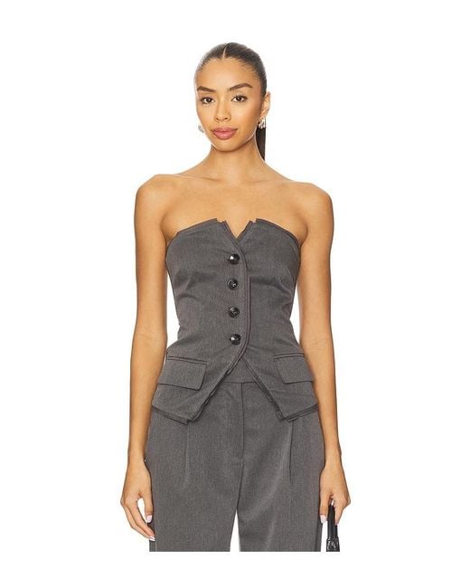 OSIS STUDIO Gray Faith Top