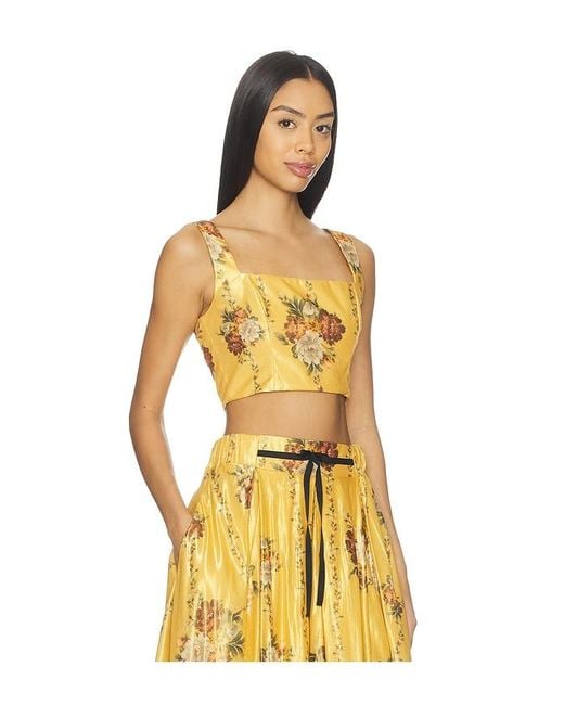Agua Bendita Yellow Amanda Top