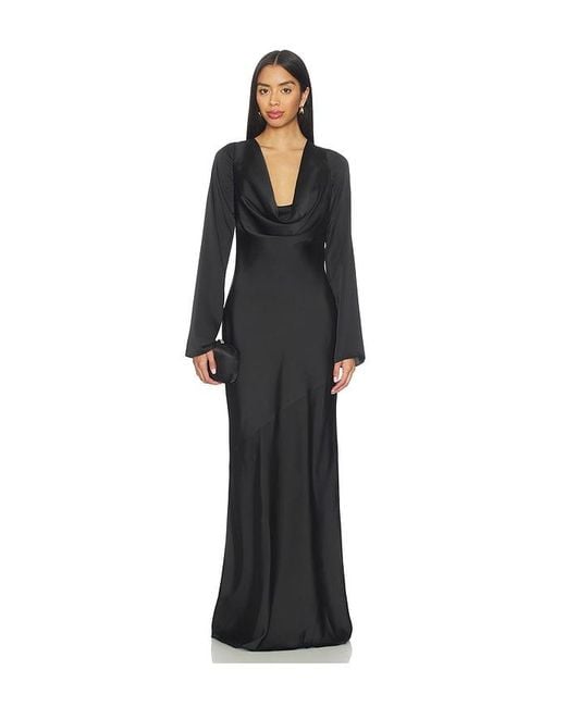 Lovers + Friends Black Natalia Gown
