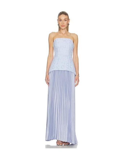 Elliatt White Lacy Strapless Gown