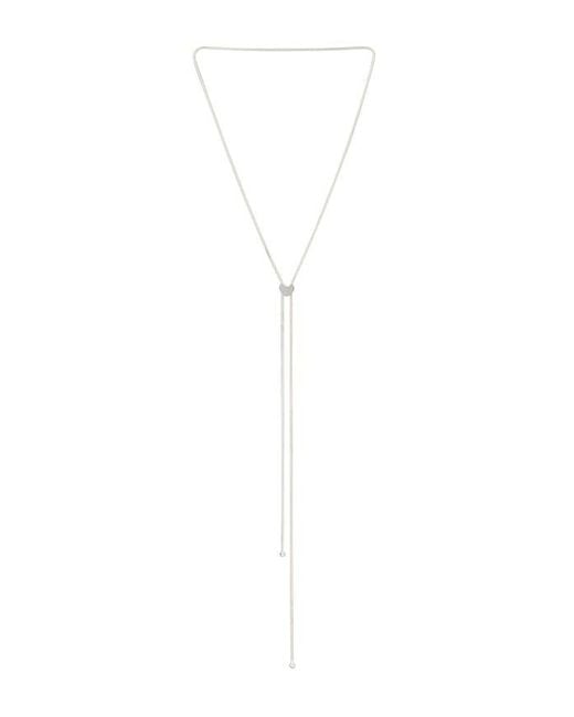 Loren Stewart White Heart Bolo Necklace