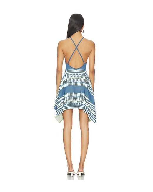 MISA Los Angles Blue Jansen Mini Dress