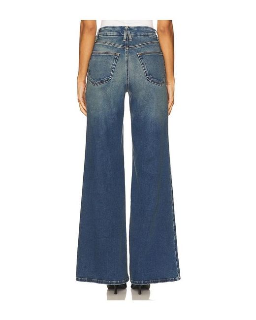 GOOD AMERICAN Blue Soft Tech Good Waist Palazzo Jeans