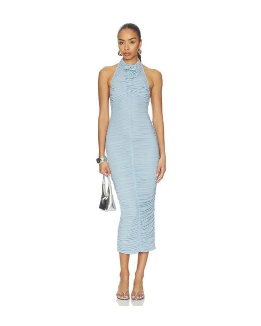 Maygel Coronel Blue Axis Maxi Dress