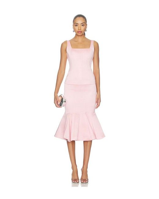 Prabal Gurung Pink Seamed Trumpet Skirt