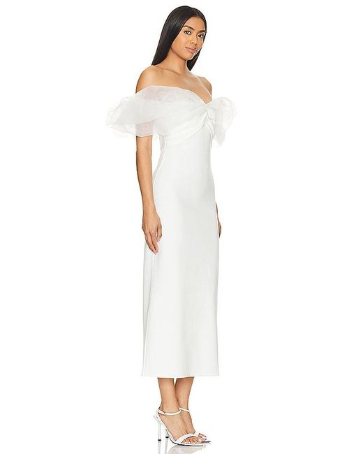 Line & Dot White Starlet Midi Dress