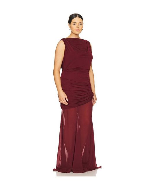 L'academie Red 'Academie Enoa Midi Dress