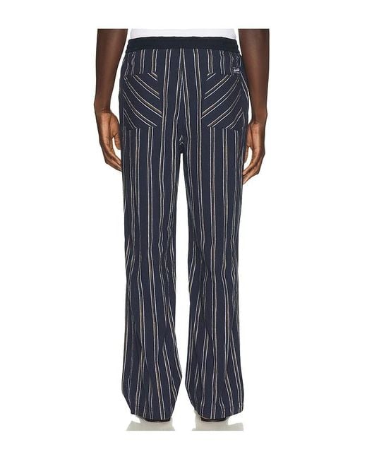 Scotch & Soda Blue Otis Striped Linen Blend Straight Fit Jogger for men