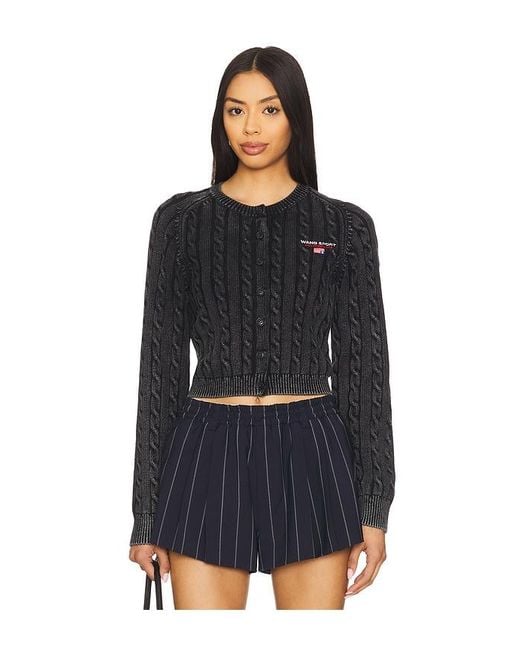 Cárdigan De Cuello Redondo Corto En Color Negro Talla (También En Xs) Alexander Wang de color Black