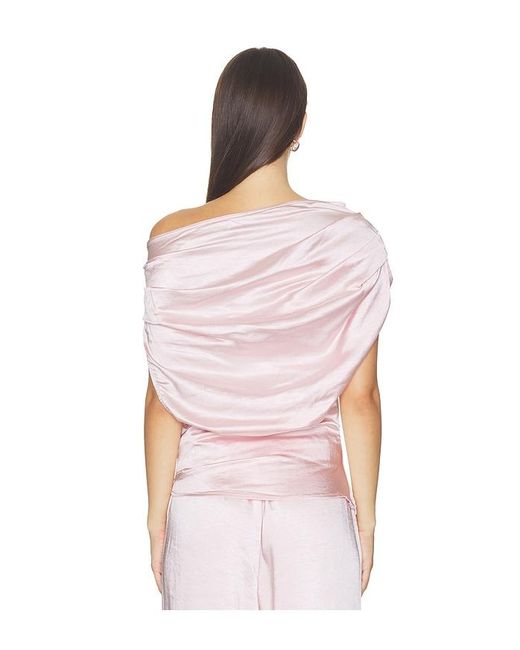 SNDY'S Pink Dove Asymmetric Top