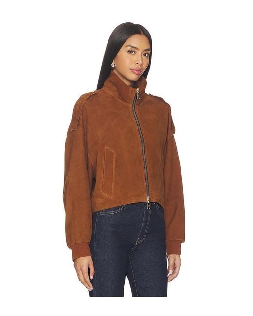 AllSaints Blue Lowden Suede Jacket
